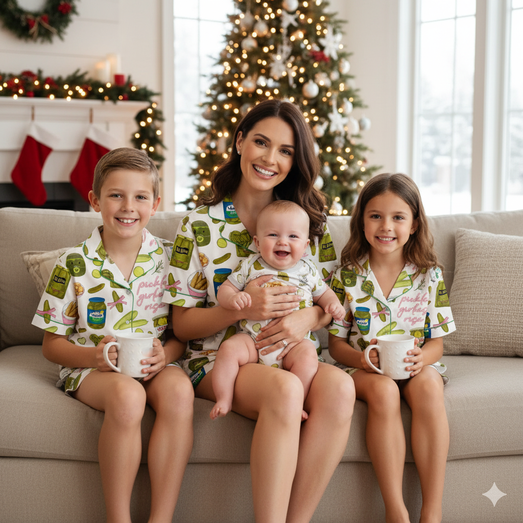 Luxmas™ Pickles Print Satin Pajama Set