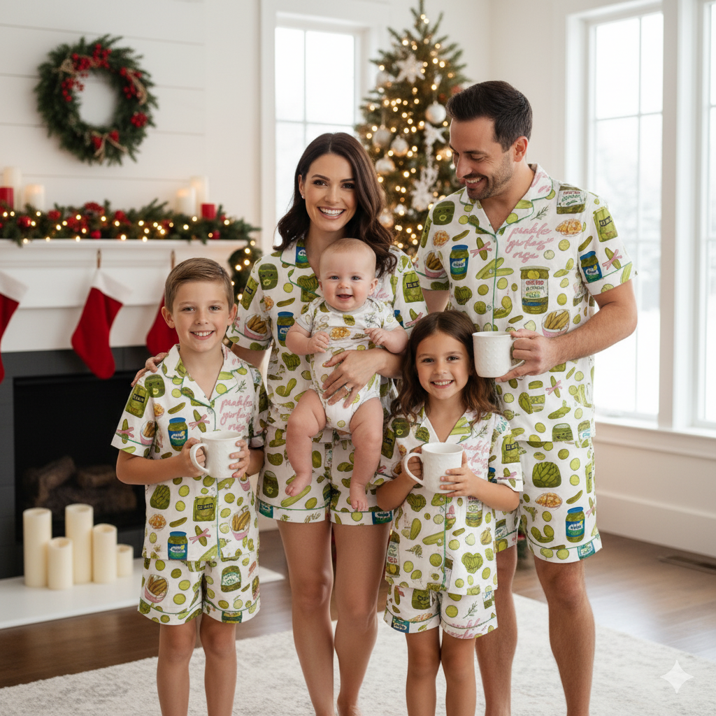Luxmas™ Pickles Print Satin Pajama Set