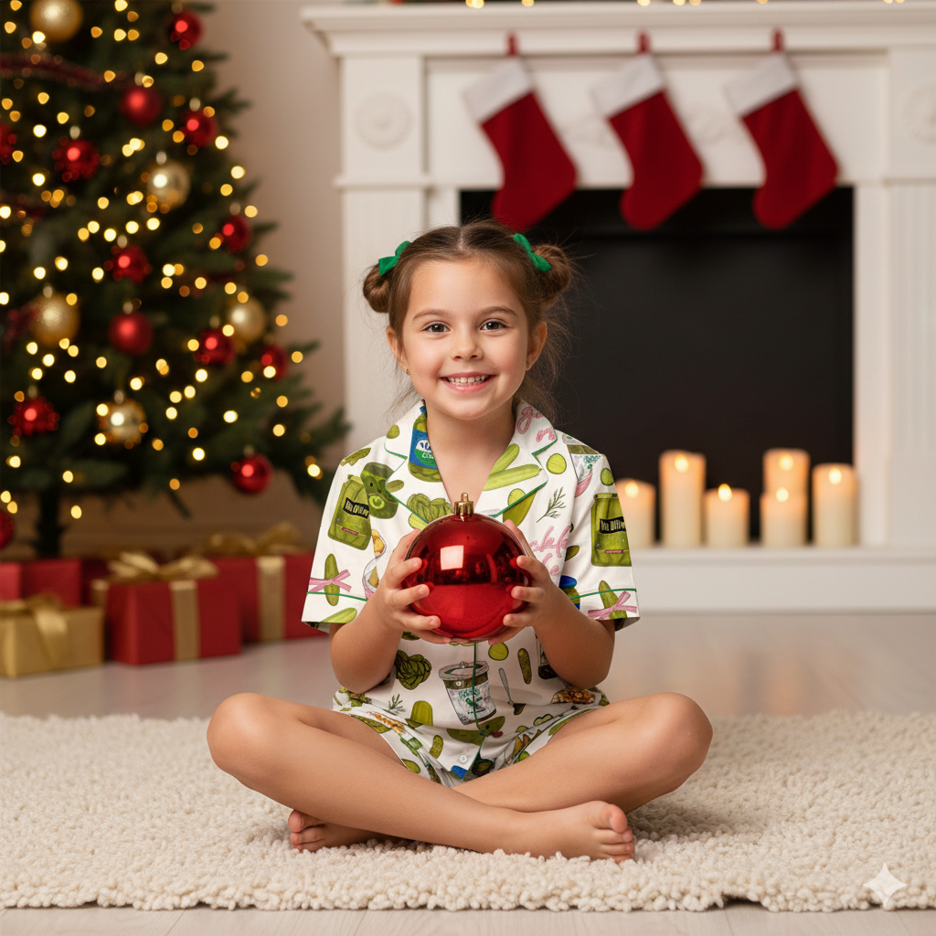 Luxmas™ Pickles Print Satin Pajama Set