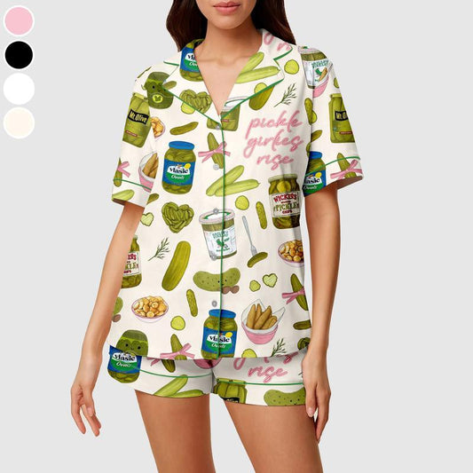 Luxmas™ Pickles Print Satin Pajama Set